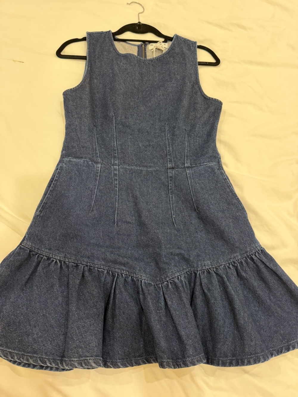 NWT Daze Denim Ruffle Hem Dress